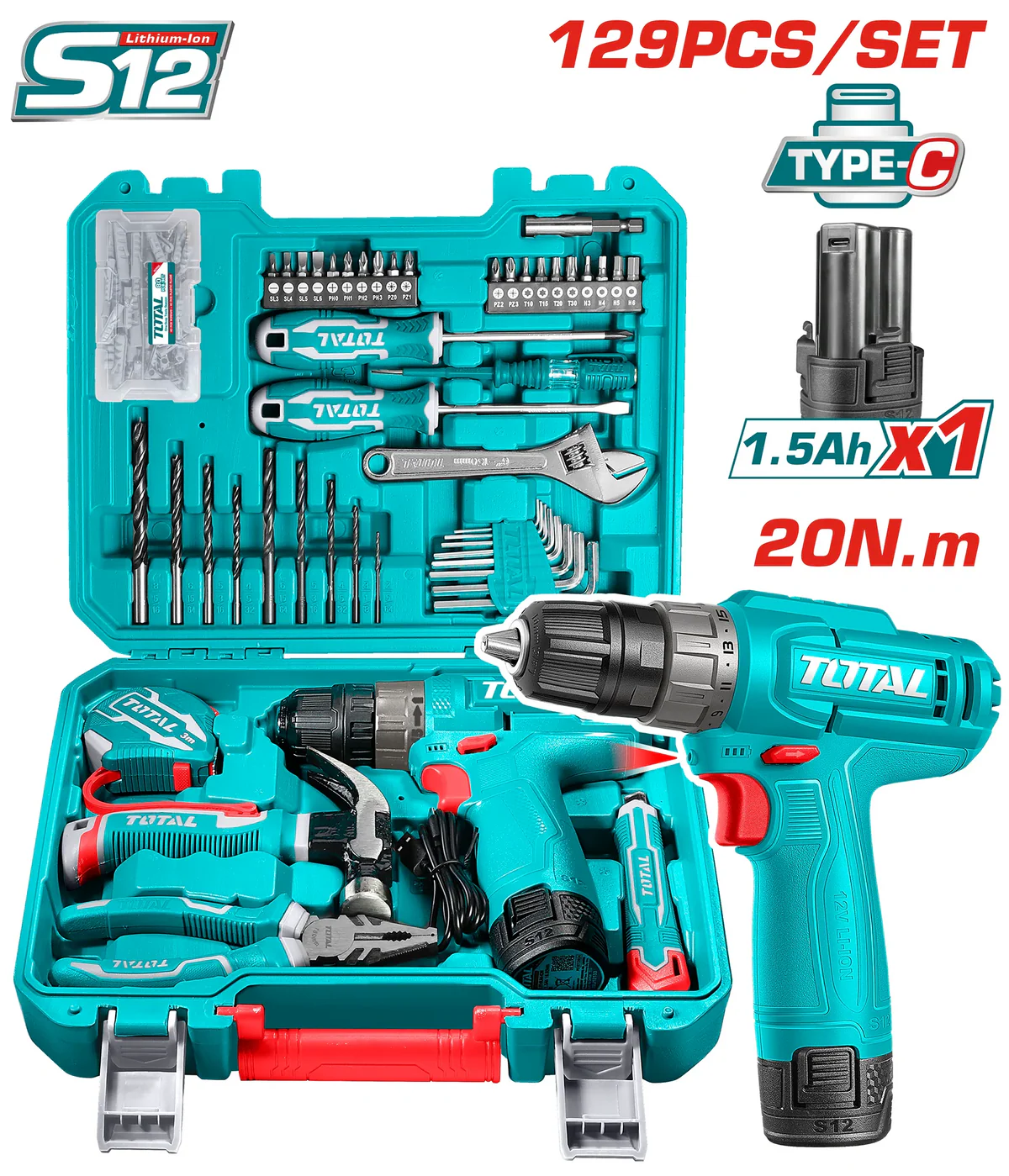 Total 129 Pcs Tools set | THKTHP11292 Total